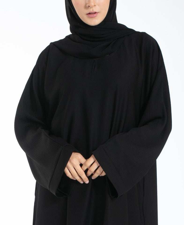 Silk Nida Olive – Everyday Classic Abaya
